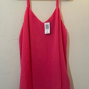 Women’s Plus Size 2x 18/20 Torrid Bright Pink Sophie Chiffon Swing Cami